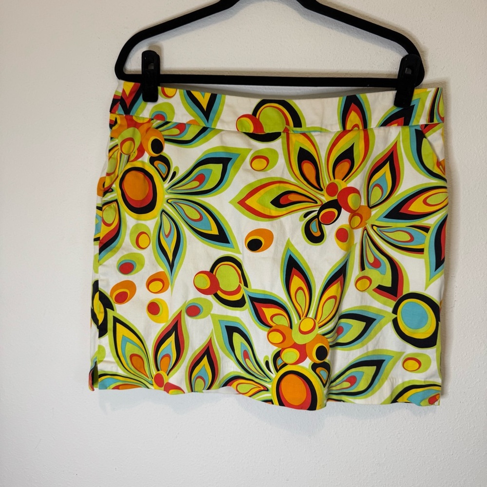Loudmouth Golf Ladies Groovy Flowers Shagadelic Mini Skort US 14